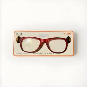 75890302tx Icu Eyewear Reading Glasses 1.50 Red Frames Cotati