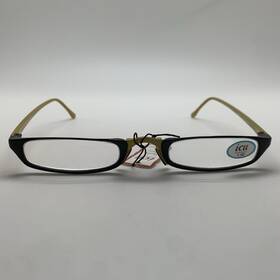 7134600 Icu Eyewear 818324001005 Ic110 2 Black Yellow Slim 1.50 Reading Glasses Readers