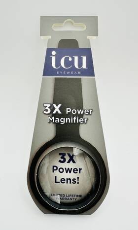 Icu Eyewear 930026t Mini Handheld Magnifier Acrylic/plastic Black