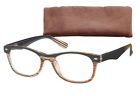 Icu Eyewear Austin Classic Mens Reading Glasses Black Brown Streaked
