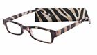Icu Eyewear San Diego Zebra Reading Glasses Black Tan Animal