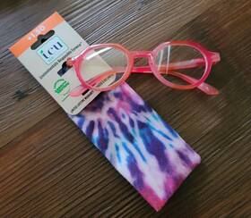 Wfwar222 Icu Eyewear Nwt Eco Womens Reading Glasses Red/ Pink 1.50 With Case