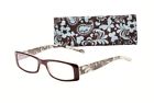 Icu Eyewear Wink By Avalon Womens Reading Glasses White Brown