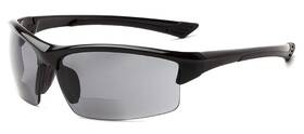 Sr202bf-t Incredible Bargains Foster Bifocal Sun Reader Wrap Around Reading Sunglasses 2.00 Black