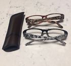 Jnr014-be1 Inr014-we1 Jones New York Pair Reading Glasses Black Brown Womens