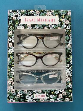 Isaac Mizrahi 888989261816 Women S Reading Glasses In Tortoise And Floral Patterns 3 Pack 2.00