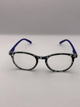 Imr40 Isaac Mizrahi New York Reading Glasses 2.50 Blue Tortoise Oval Womens