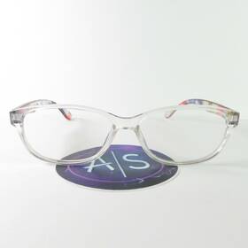 M109-01 Isaac Mizrahi Designer Reading Glasses Clear Watercolor Temples 2.00 53 16 132