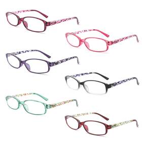 Ivnuoyi 792332106146 6 Pack Reading Glasses Blue Light Blockingfashion Ladies Spring Hinge Readers Wi