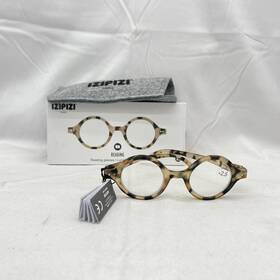 Izipiz 701210404233 Izipizi Unisex #j Round Thick Reading Glasses 2.5 Light Tortoise