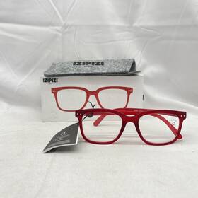 Izipizi 701210413372 Unisex #l Square Full Rim Reading Glasses 2 Red