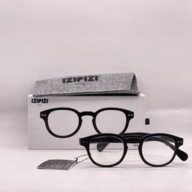 Izipizi 701210433837 Unisex #c Round Full Rim Reading Glasses 2.00 Black