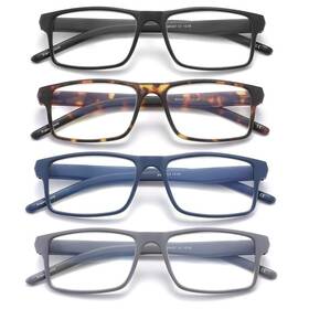 Br207-4mix-175 Jawsock 4 Pack Reading Glasses Blue Light Blocking For Men 1.75 Mix