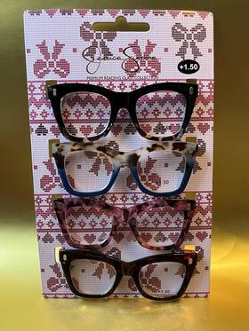 Jessica Simpson 802807360949 1.50 Womens Premium Reading Glasses 4-pk Readers New Authentic