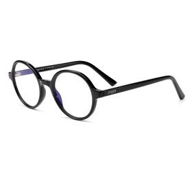 Rf6206 Jfxqdr Round Blue Light Blocking Glasses Women Men Circle Medium A - Black
