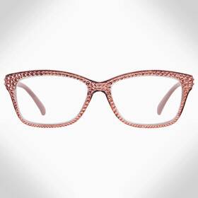 Jcr602 Jimmy Crystal Womens Pink Readers With Swarovski Crystals