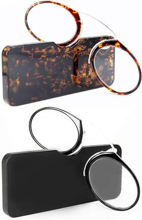Jimyun 445025424425 Reavee 2 Pack Pinch Nose Clip On Reading Glasses Armless For Men Women No Templ
