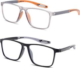 Jixgien 445002580502 2 Pack Reading Glasses For Men Sports Style Blue Light Blocking Readers With Ant