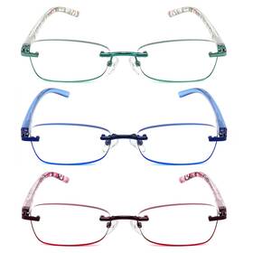 Jjwell 618056632825 3 Pack Blue Light Blocking Reading Glasses For Women Anti Eyestrain/computer