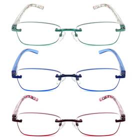 Jjwell 618056632832 3 Pack Blue Light Blocking Reading Glasses For Women Anti Eyestrain/computer