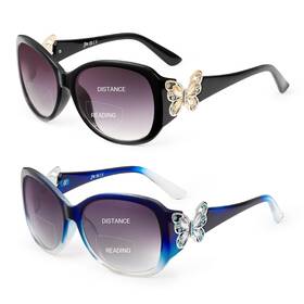Jm 941348195208 2 Pack Bifocal Reading Sunglasses For Women Fashion Oversized Square Sun Read