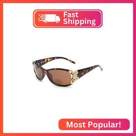 Zhl07248c2-150 Jm Bifocal Reading Sunglasses For Women Fashion Sun Readers Outdoor Glas