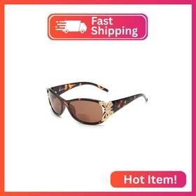 Zhl07248c2-250 Jm Bifocal Reading Sunglasses For Women Fashion Sun Readers Outdoor Glas