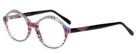 Jvg-734-v07-prog-bl Johann Von Goisern Multi-focus Blue Light Blocking Eyeglasses Black Zebra Stripe