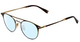 Adv-jv-v169-blg-49-prog-bl John Varvatos V169 Lady Multi-focus Blue Light Glasses Black Gold Tortoise 49 Mm