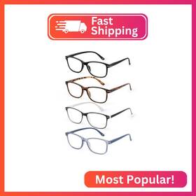 B0d474vx9z Jolisu 4 Pack Reading Glasses Men Women Spring Hinges Comfortable For Re