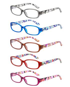 B0ddkdfvjg Jolisu 5-pack Reading Glasses For Women Spring Hinges Blue Light Readers