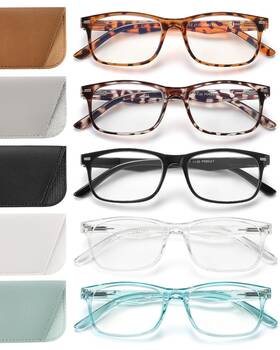 B0dlnykl87 Jolisu 5-pack Reading Glasses For Women Spring Hinges Sturdy - Magnification