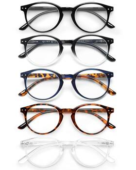 B0f9dlqb61 Jolisu 5 Pack Blue Light Blocking Reading Glasses For Women/men - Computer Reade
