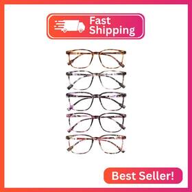 Zpl09511 Jolisu 5-pack Ultra-light Slim Frames Blue Light Glasses - Classic Style Spring