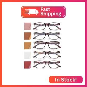 Zpl10125c12-350 Jolisu 5 Pack Reading Glasses For Women Spring Hinges Sturdy And Durable 3.50