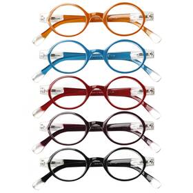 B0cng2qcxq Joschoo 5 Pack Retro Round Reading Glasses Mini Small Comfortable Readers 4.00