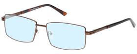 J5914-mbr-60-prog-bl Jubilee Big&tall J5914 Mens Multi-focus Lens Blue Light Glasses Matte Brown 60mm