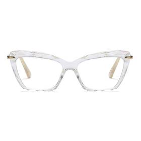 B07wnxmn51 Jurchio Womens Cat Eye Reading Glasses Fashion Crystal Eyewear Frame Clear 1.5