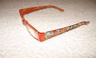 Jw1207 Jw1207... Fushida Orange Floral Reading Glasses