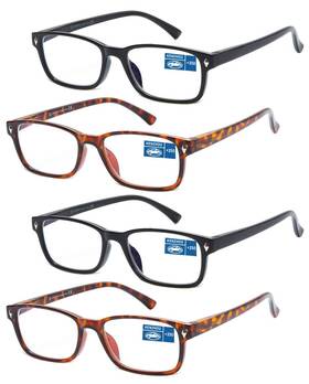 K Kenzhou 652054664266 Reading Glasses 4 Pack For Men And Women Readers With Spring Hinge