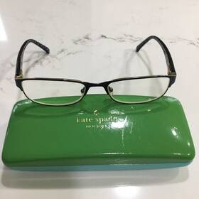 Da4-135 Kate Spade New York Reading Ambrosette Eyeglass Frame Black Polka Dot Readers With Case