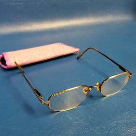 55-20-145 Kenmark Br Eyeglasses Comfort Flex Rocky With Case Frames Only