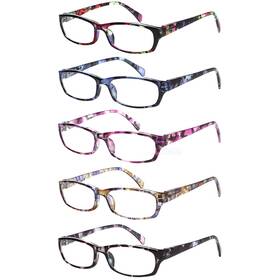 069-5 Kerecsen Reading Glasses 5 Pairs Fashion Ladies Readers Spring Hinge With Pattern Pr Inch