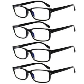 Kerecsen 602720075667 4 Pack Reading Glasses For Women/men Spring Hinges Readers L