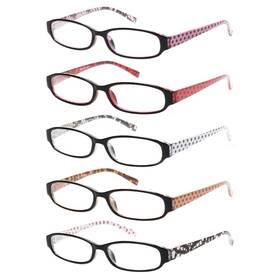 Kerecsen 611434548374 5 Pack Reading Glasses For Women And Men Spring Hinge Ladies Readers