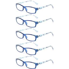 Kerecsen 759974515217 Reading Glasses 5 Pairs Fashion Ladies Readers Spring Hinge With Pattern Pr Inch