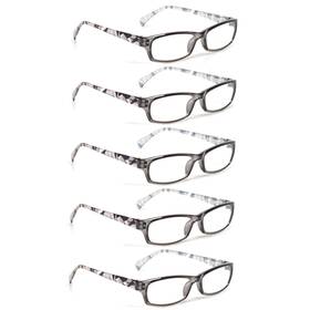 B0fgv1snyy Kerecsen 5-pair Ladies Reading Glasses Spring Hinge Fashion Readers Pattern
