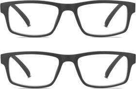 Kitchasy 744759643940 2 Pack Reading Glasses Blue Light Blocking 2.75 Magnification Black