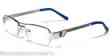 Kn900g175 Men Silver Reading Glasses Readers Khan Blue Women Metal 1.75