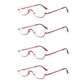 B09h6xp34q Kokobin 4-pair Half Rim Metal Reading Glasses Spring Hinge Men/women
